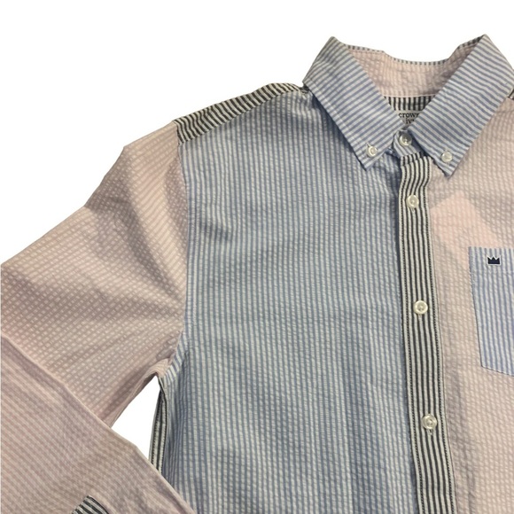 Crown & ivy | Long Sleeve Button Down Shirt Size Large Boys New No Tags - Picture 7 of 9